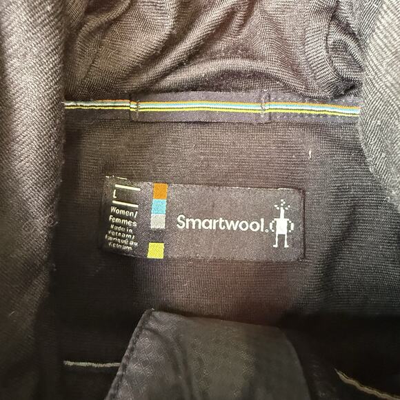 Smartwool Smartloft 60 Hoodie Vest Women's Large Black Full Zip Insulated - Picture 7 of 9